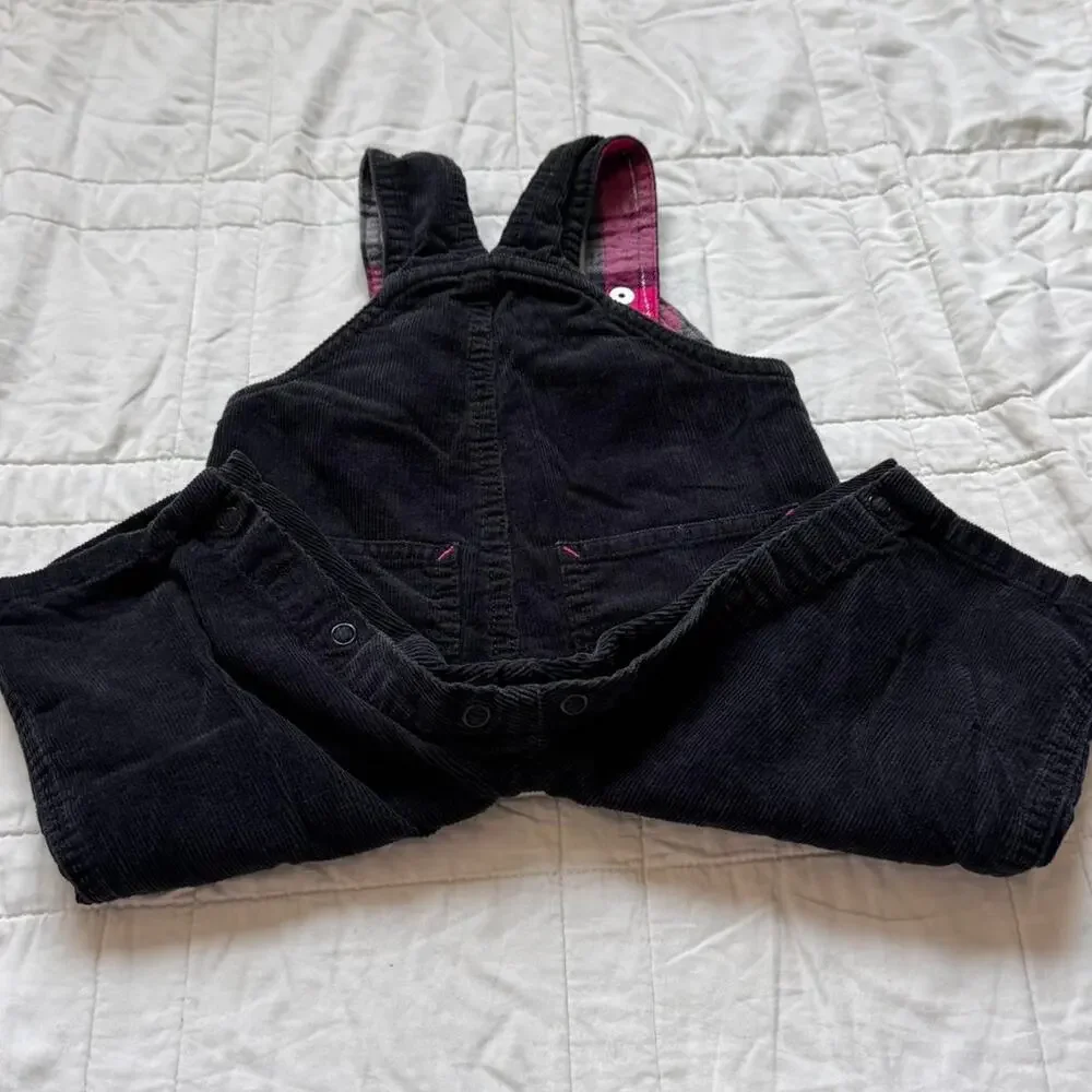 Carhartt Baby girls 6-9 & 9-12 month overalls lot of 2 black navy pants corduroy